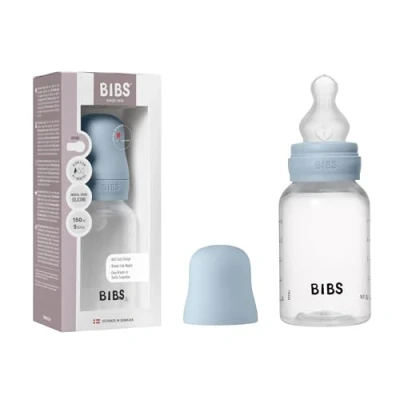 Afbeelding van Bibs Fles Slow Flow 150 ml Silicone Baby Blue