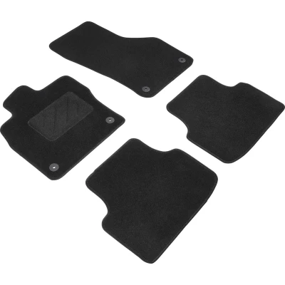 Afbeelding van WALSER Standart 80802 Vloermatset Polyester, PU (Polypropyleen) voor en achter Antraciet/Zwart Op maat gemaakt