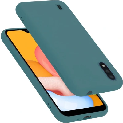 Afbeelding van Cadorabo Hoesje geschikt voor Samsung Galaxy A01 in LIQUID GROEN Beschermhoes gemaakt van flexibel TPU silicone Case Cover