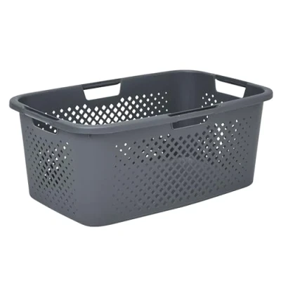 Image de SUNDIS Panier à Linge Pixel 40 Litres Gris 4 poignées ergonomiques Design moderne et ajouré 4006001