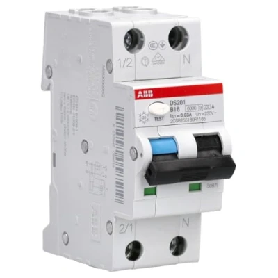 Afbeelding van ABB aardlekautomaat 1 polig nul 16A B karakteristiek 30mA DS201 M B16 A30