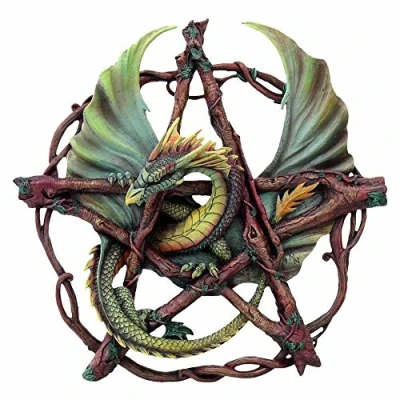Afbeelding van Nemesis Now Beeld/figuur Forest Pentagram Dragon Groen/Bruin