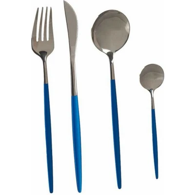 Afbeelding van Bestekset Ziverachtig Blauw Roestvrij staal (8 pcs)