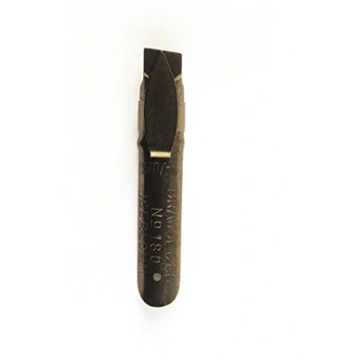 Afbeelding van Brause Ref 18050B Bandzug kalligrafieveren 5mm (pak van 50) Beitelpunt ideaal voor Latijnse kalligrafie, massief metalen constructie, inktreservoir bovenaan