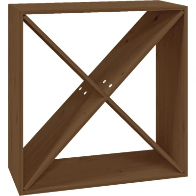 Afbeelding van Wijnkast 62x25x62 cm massief grenenhout honingbruin