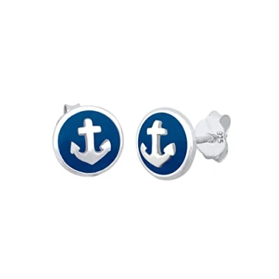 Afbeelding van Elli Anchor Oorbellen, Dames, Maat: One Size, Blau