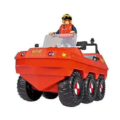 Afbeelding van Simba Toys Brandweerman Amfibie Hydrus 109252576038 + 3 jaar 20 cm 6 wielaandrijving met beweegbare figuur Sam