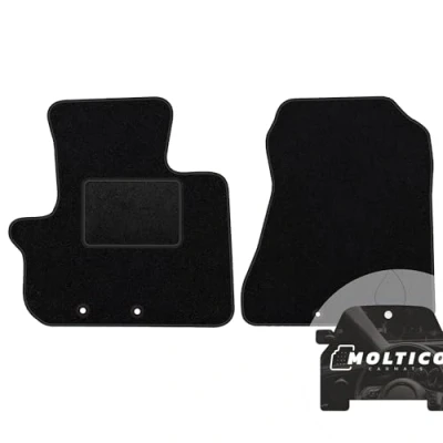 Afbeelding van moto MOLTICO Set van 2 zwarte fluwelen vloermatten voor Toyota IQ 2009 2016