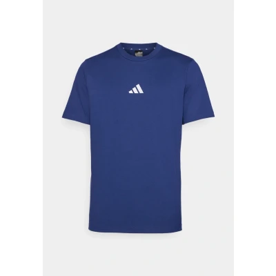 Afbeelding van adidas Sportswear Essential Three Stripes Single Tshirt basic, Heren, Maat: XL, Dark blue/white