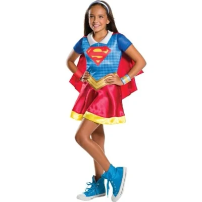 Afbeelding van Supergirl™ en Wonder Woman™ kostuum set voor meisjes Verkleedkleding