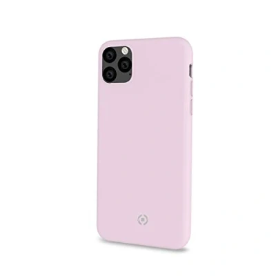 Afbeelding van Celly Feeling iPhone 11 Pro Max hoes Siliconen buitenkant met antikras binnenkant Roze
