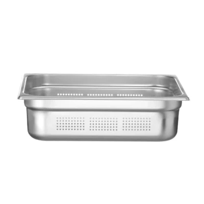 Afbeelding van Hendi Gastronormbak 2/3 geperforeerd, RVS, 10 cm diepte, 32,5(b)x35,4(d)x10(h)cm, 802328