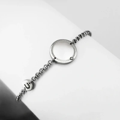 Image de Ponytail&amp;Co Bracelet avec pièce porte bonheur &amp; fer à cheval Acier