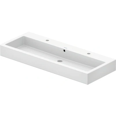 Afbeelding van Duravit Vero wastafel 120x47cm 2 kraangaten met overloop wit Tijdloze uitstraling