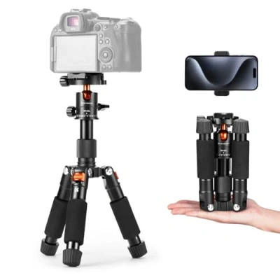 Afbeelding van K&amp;F Concept Compact mini bureaustatief van 52 cm met 360 graden kogelkop, 6,35 mm snelsluitplaat voor camera, camcorder, belasting tot 6 kg