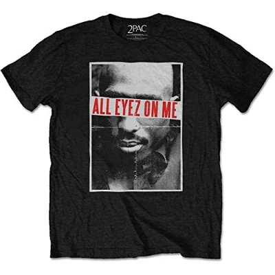 Afbeelding van Tupac All Eyez Heren T shirt XL Zwart