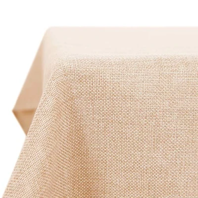 Afbeelding van Deconovo Tafelkleed, linnen effect, rechthoekig, waterdicht, voor tafel, eetkamer, 150 x 300 cm, lichtgeel