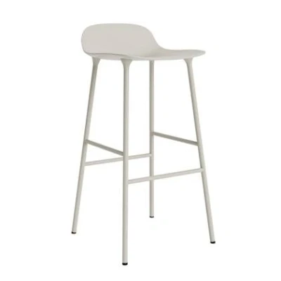 Afbeelding van Normann Copenhagen Form Barkruk Low 75 cm Staal Lichtgrijs