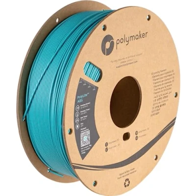 Afbeelding van Polymaker ABS filament 1,75 mm blauwgroen melkweg karton spoel hittebestendig PolyLite 3D groenblauw (PE01038)