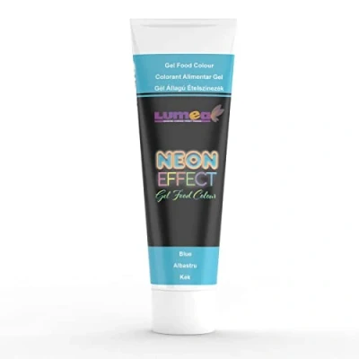 Afbeelding van Voedselkleurstof met neon effect, gel, tube van 30 g voor fondant, marsepein enz. Bakaccessoires taartdecoratie (blauw)