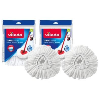 Afbeelding van Vileda Dweilkop, van microvezel, wit, twee pack