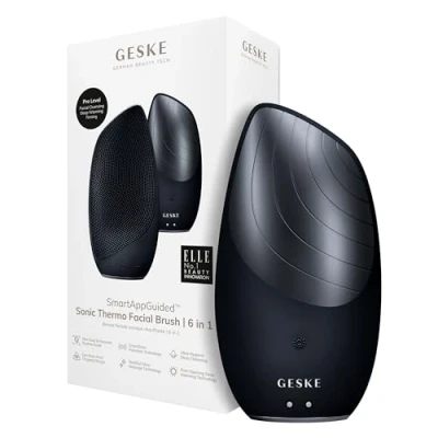 Afbeelding van GESKE SmartAppGuided™ sonische thermische gezichtsborstel 6 in 1 huidreiniging verwarmde reinigingsborstel gezichtsmassager elektrische gezichtsreinigingsapparaat