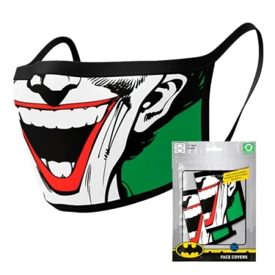 Afbeelding van Dc Comics Mondkapjes Joker Face 11 X 16 Cm Katoen Wit 2 Stuks