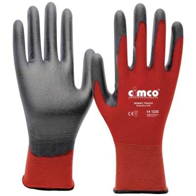 Afbeelding van Cimco Skinny Touch grau/rot 141239 Nylon Werkhandschoen Maat (handschoen): 11, XXL EN 388 1 paar