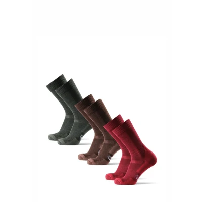 Afbeelding van Danish Endurance Classic Hiking Socks 3 PACK Sportsokken, Heren, Maat: 35 38, Multicolor (green, brown, red)