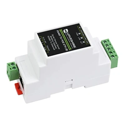 Afbeelding van Waveshare RS485 naar RJ45 Ethernet Converter Module, Industrial Rail Mount Geïsoleerde Serial Server, TCP/IP 10/100M Auto Negotiation connector, met POE functie