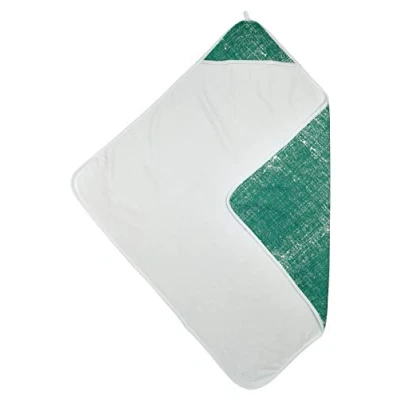 Afbeelding van Meyco Baby Fine Lines badcape emerald green 90x90cm