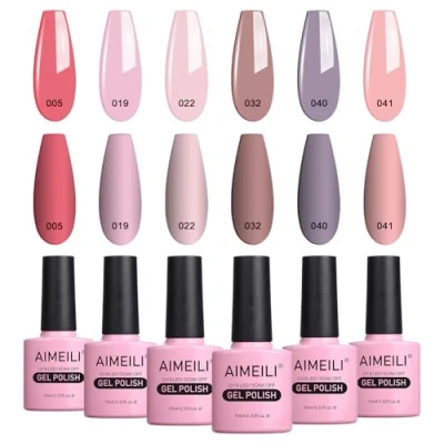 Afbeelding van AIMEILI uv Gel Nagellak Set Gellak Kleur Gelnagel Soak Off Polish Van 6 X 10 ml Gift Kit 22