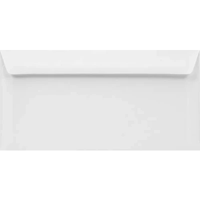 Afbeelding van Netuno 100 witte lange enveloppen DL 110 x 220 mm g Lessebo glad wit recht flap decoratieve ideaal voor uitnodigingen brochures flyers reclame wenskaarten brieven