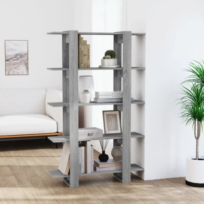 Afbeelding van Boekenkast/kamerscherm 100x30x160 cm grijs sonoma eikenkleurig