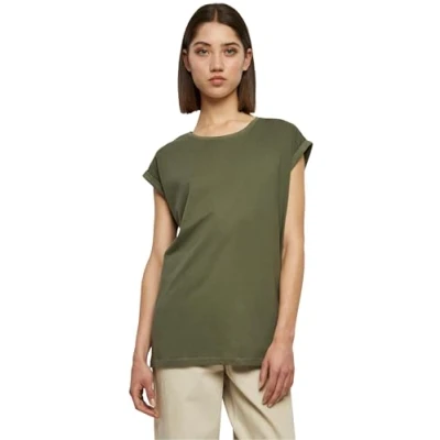 Image de Urban Classics Ladies Extended Shoulder Tee T Shirt (Lot de 1) Femme, Olive, XL