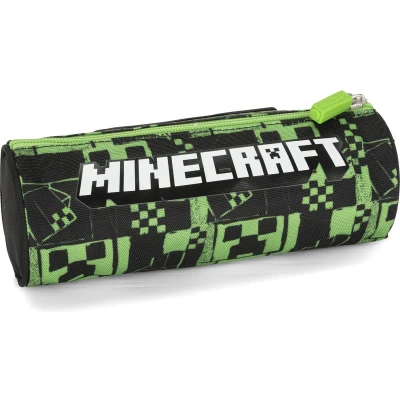 Afbeelding van Minecraft Schooltas met gepersonaliseerde metalen ritssluiting, klein etui voor kinderen en meisjes, middelgroot elementair, Groen, 20 x 8 cm, tagia unica, casual,