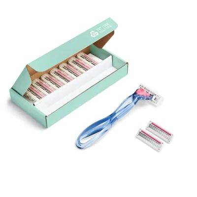 Afbeelding van BIC scheermesjes Click 3 Soleil Sensitive Scheersysteem voor vrouwen duurzaam handvat van gerecycled plastic met 10 navulmesjes