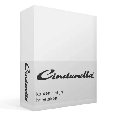 Afbeelding van Cinderella Sundays Hoeslaken 100% Katoen Satijn 80x200 cm tot 25 Wit