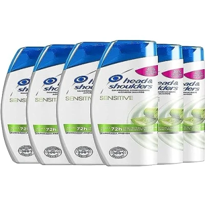 Afbeelding van Head &amp; Shoulders Anti roos shampoo en gevoelige verzorging, tot 100% van de roos, klinisch bewezen, dermatologisch getest, 6 x 270 ml