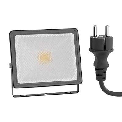 Afbeelding van ledscom.de FLIN Led tuinspot voor buiten, IP66, stopcontact, zwart, 11,5 W, 837 lm, warmwit, wandlamp, buitenspot, tuinverlichting,