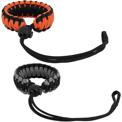 Afbeelding van MoKo polsband voor camera, [2 stuks] verstelbare verrekijker en camcorder, Nikon/Canon/Sony/Panasonic/SLR/DSLR, zwart/grijs
