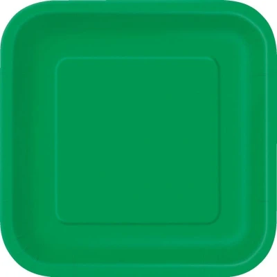 Afbeelding van Groene Borden Vierkant 17,5cm 16st