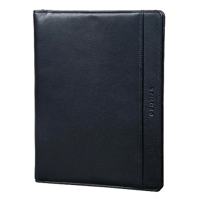 Afbeelding van STILORD &#039;Josh&#039; Zakelijk portfolio, A4, leer, vintage, aktetas, zakelijk, documententas, organizer, 13,3 inch, zwart., koffer