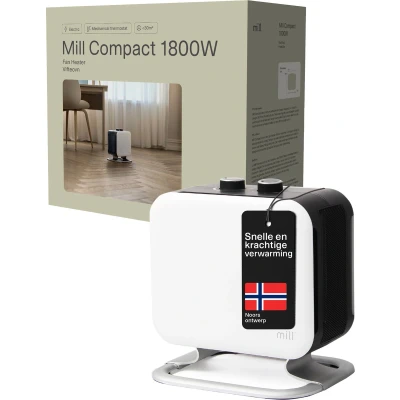 Afbeelding van Mill CUS1800MECWA design ventilatiekachel tot 30m2 wit