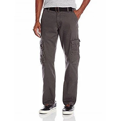 Afbeelding van Wrangler Authentics Pierna Recta de Ajuste Relajado Cargo Pantalón Alta Calidad Es Geradem Bea Cargobroek met rechte pijpen van hoge kwaliteit voor heren, Antraciet keperstof.