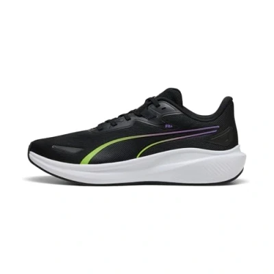 Afbeelding van Puma Skyrocket Lite Hardloopschoenen voor op de weg, uniseks, Zwart en geel alarm