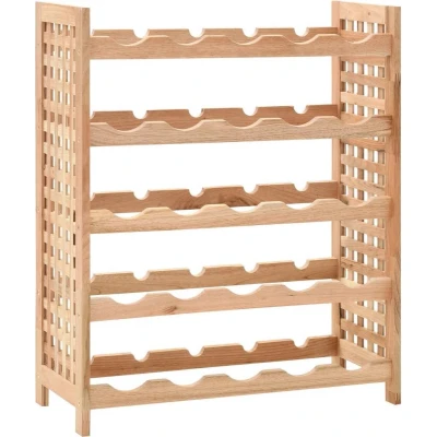 Afbeelding van Wijnrek voor 25 flessen 63x25x73 cm massief walnotenhout