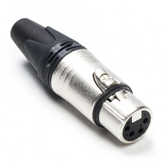 Afbeelding van XLR connector Neutrik 4 pin (Metaal, Vrouwelijk, Trekontlasting)