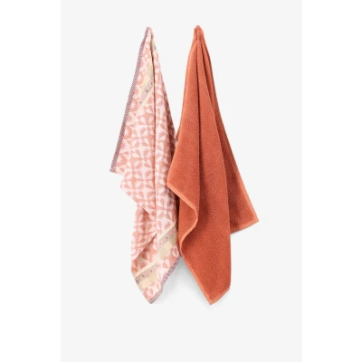 Afbeelding van Roze handdoek en theedoek
