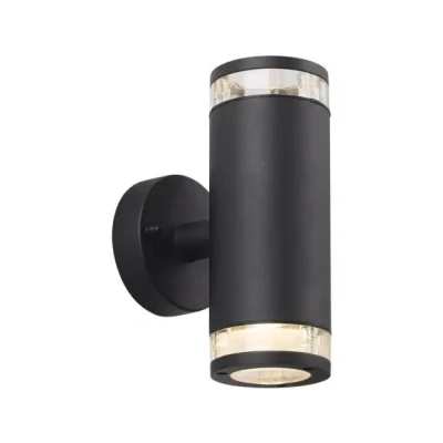 Afbeelding van Buitenwandlamp Birk, 2 lamps, zwart